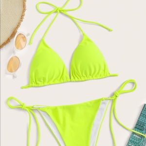 Neon string bikini